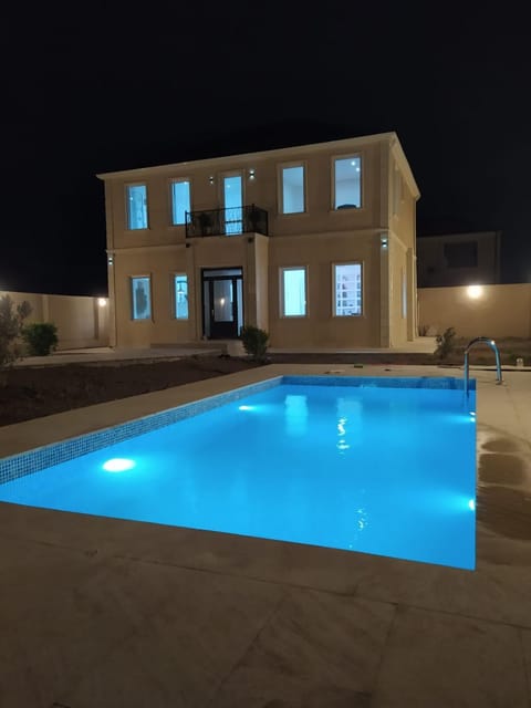 Property building, Night, Pool view, Swimming pool