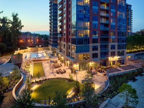 Property building, Night, Natural landscape, Swimming pool