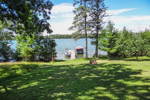 Cabin Getaway with Private Dock, Walk to Trail! House in Akeley