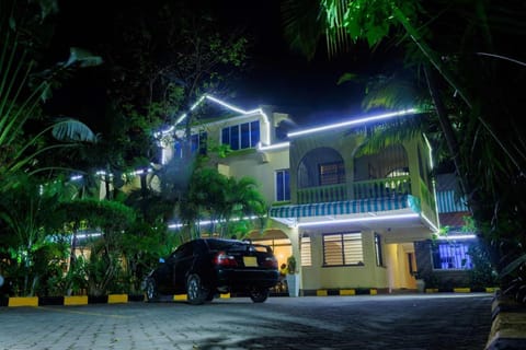 Property building, Night, Garden