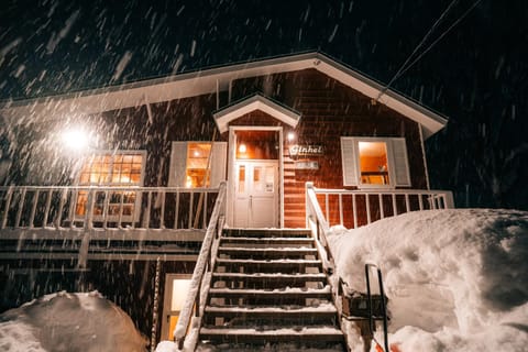 Property building, Night, Winter