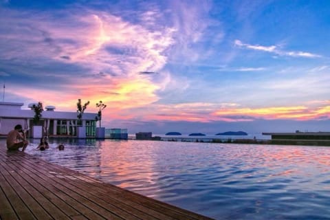 Swimming pool, Swimming pool, Sunset