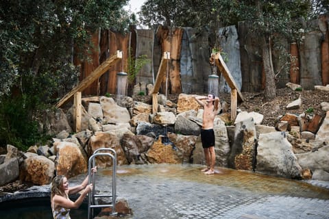 Shower, Natural landscape, Activities, Hot Spring Bath, Hot Spring Bath, group of guests