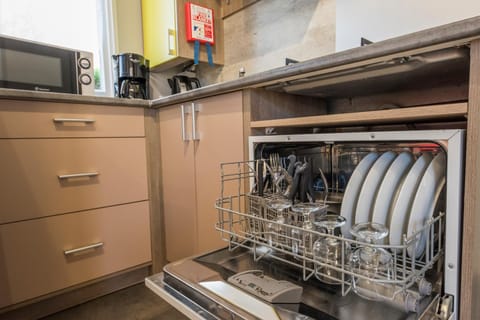 Kitchen or kitchenette, dishwasher, minibar