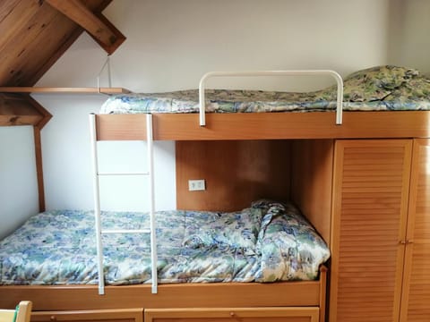 Bed, Photo of the whole room, Bedroom, bunk bed, wardrobe