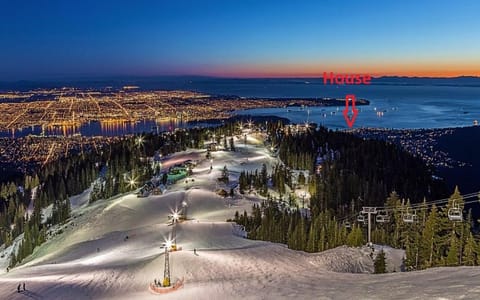 Nearby landmark, Night, Natural landscape, Winter, Hiking, City view, Mountain view