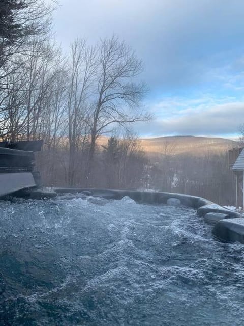 5 Bedroom House on Hunter Mountain w large 8 Person Hot Tub, Very Private House in Shandaken