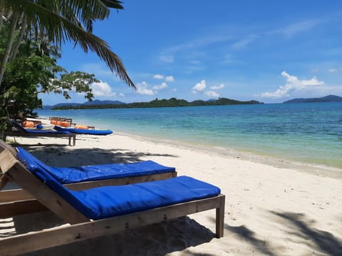 Beach, Sea view, sunbed