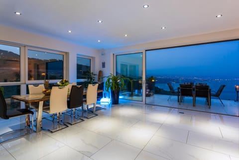 Night, Living room, Dining area