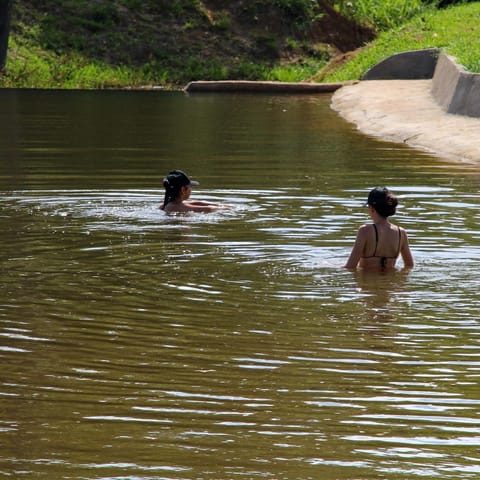 People, Natural landscape, Lake view, Swimming pool