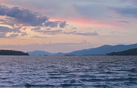 Lake view, Mountain view, Sunset