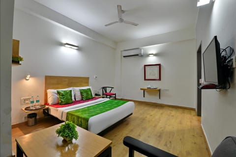 Bed, TV and multimedia, Photo of the whole room, Evening entertainment, Bedroom, fireplace, hair dresser, air conditioner