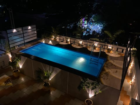 Night, Hot Tub, Pool view, Swimming pool, Swimming pool