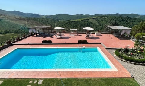 Spring, Natural landscape, Pool view, Swimming pool, sunbed