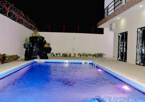 Patio, Night, Pool view, Swimming pool, Swimming pool