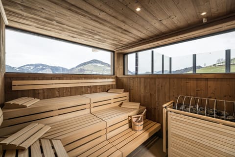 Natural landscape, Sauna, Sauna, Mountain view