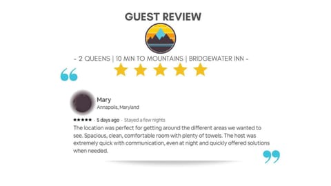 2 Queens 10 Min to Mountains Bridgewater Inn Apartment in Woodstock