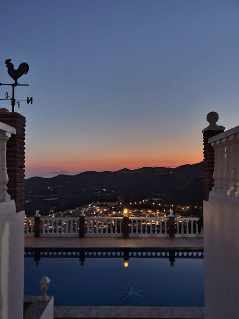 Pool view, Sunset