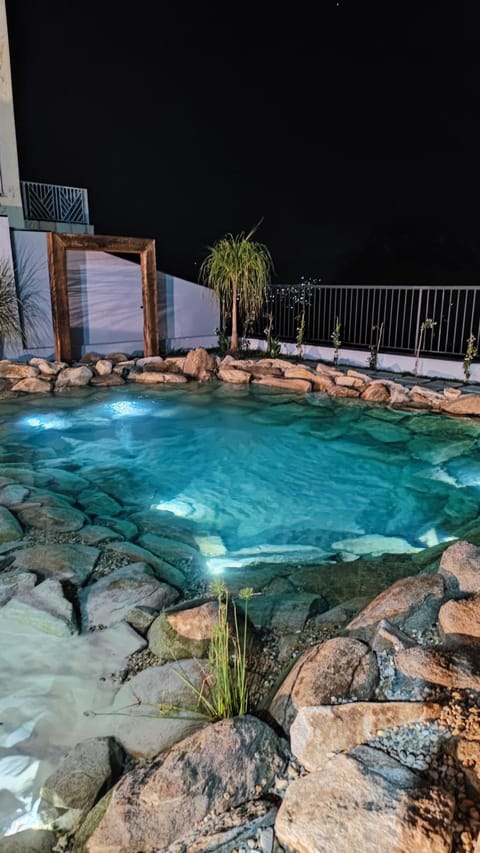 Night, Natural landscape, Pool view, Swimming pool