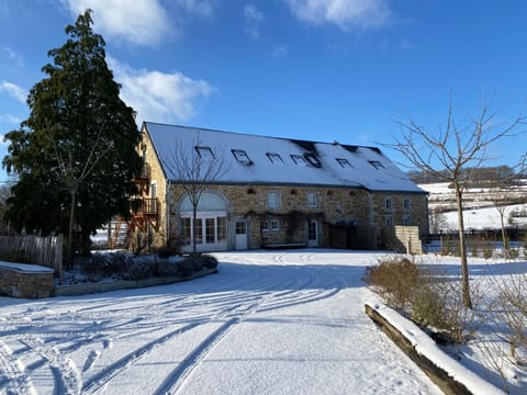 Property building, Winter, Garden, View (from property/room), Garden view, Parking