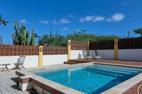 Patio, Pool view, Swimming pool, sunbed