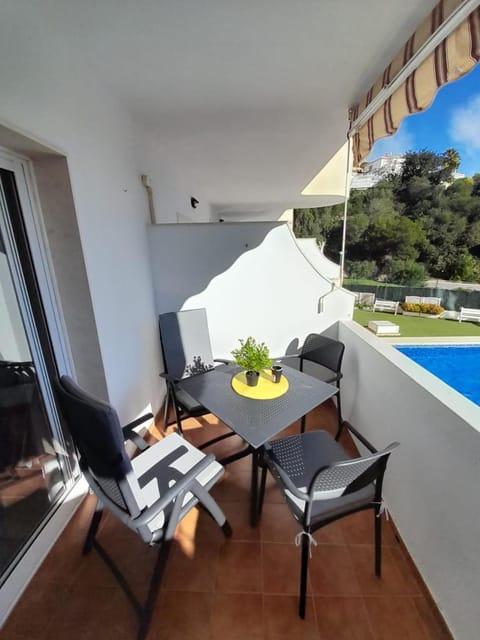 Patio, Day, View (from property/room), Balcony/Terrace, Dining area, Pool view, Swimming pool