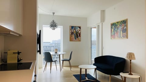 Kitchen or kitchenette, Living room, Dining area
