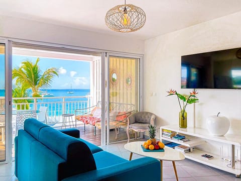 Kokonut Sea view with Pool on Grand Case Beach, Central, Private parking Apartment in Saint Martin