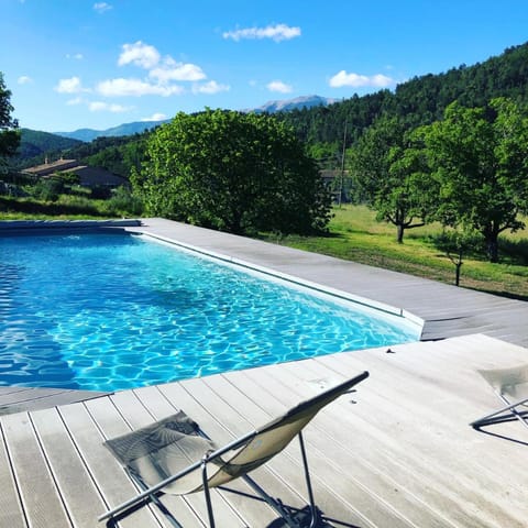 Spring, Day, Natural landscape, Mountain view, Pool view, Swimming pool, sunbed