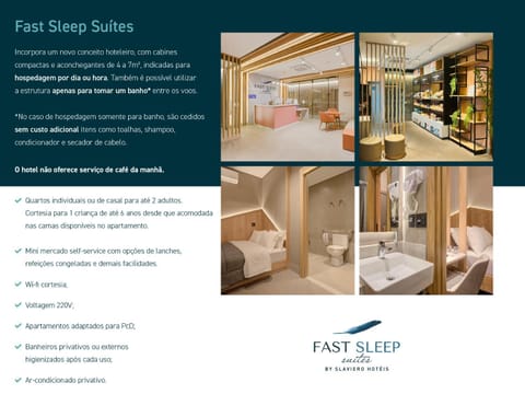 Fast Sleep Suites by Slaviero Hoteis - Hotel dentro do Aeroporto de Guarulhos - Terminal 2 - desembarque oeste Hotel in Guarulhos