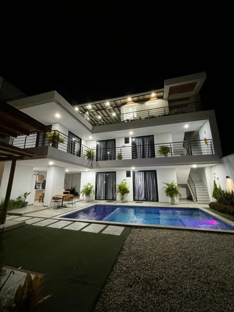 Property building, Night, Pool view, Swimming pool