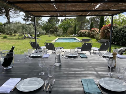 Dining area, Pool view