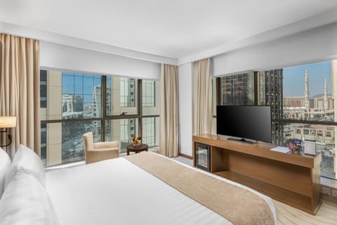 Bed, Bedroom, City view