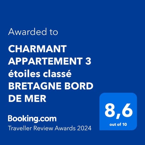 CHARMANT APPARTEMENT 3 étoiles classé BORD DE MER Travel Award 2024 Apartment in Plougonvelin