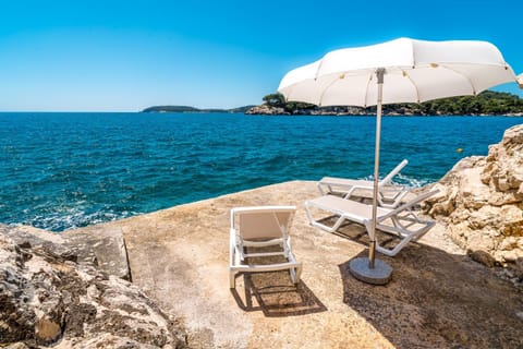 Beach, Sea view, sunbed