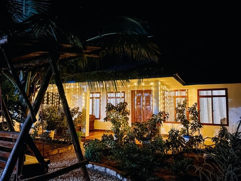 Property building, Night, Garden, Garden view