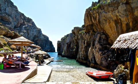 Natural landscape, Beach, Sea view, sunbed