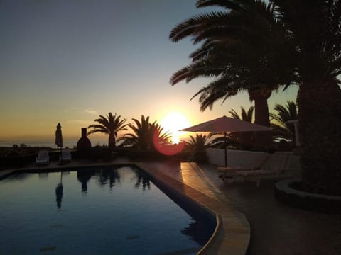 Swimming pool, Sunset