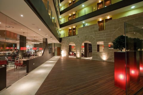 Living room, Lobby or reception, Inner courtyard view