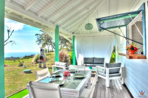 Patio, Natural landscape, Dining area, Garden view, Sea view