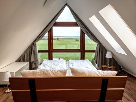 Bed, Natural landscape, View (from property/room), Photo of the whole room, Bedroom, Lake view, Sea view