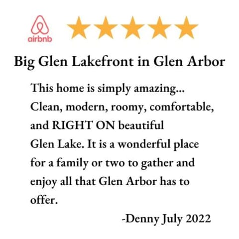 Big Glen Lakefront in Glen Arbor House in Glen Lake
