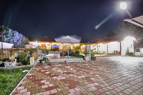 Property building, Night, Garden