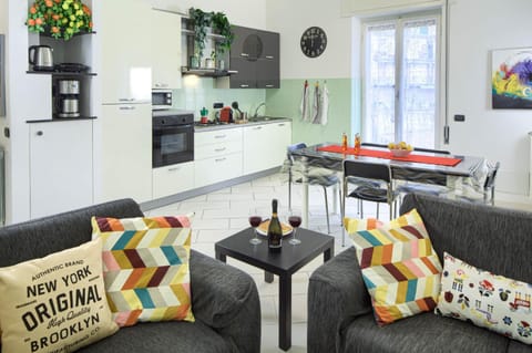 Property building, Living room, Dining area