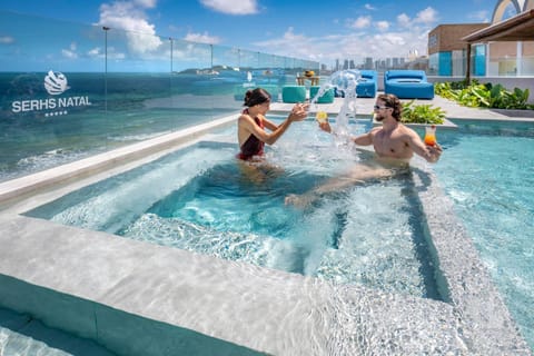 People, City view, Pool view, Swimming pool