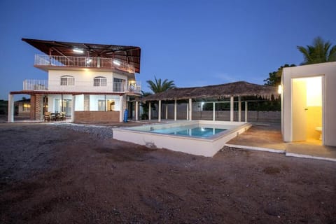 Property building, Night, Pool view, Swimming pool