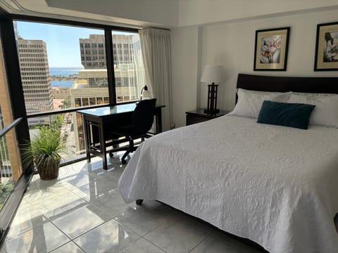 Bed, View (from property/room), Bedroom, Sea view