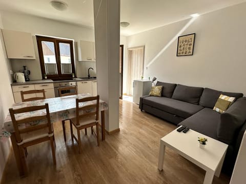 Kitchen or kitchenette, Living room, Seating area, Dining area, pet friendly