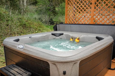 Creekside Cabin w Hot Tub, Fire Pit, Grill, WiFi! Chalet in Basye