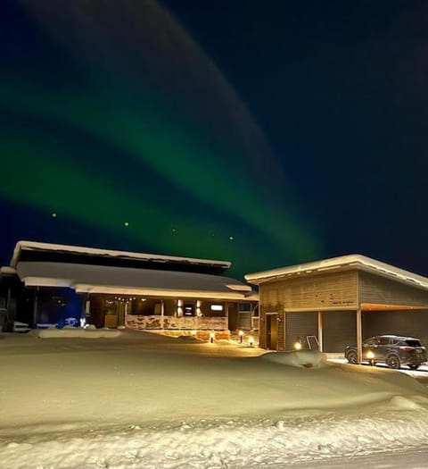 Property building, Night, Winter